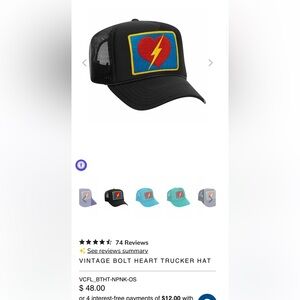 Aviator Nation Vintage Bolt Heart Trucker Hat